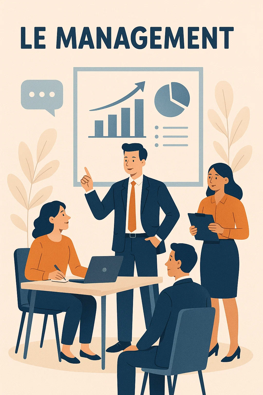 Un directeur d'hôtel discute avec ses employés lors d'une réunion. Ils sont assis autour d'une table, travaillant sur un plan de développement de l'établissement