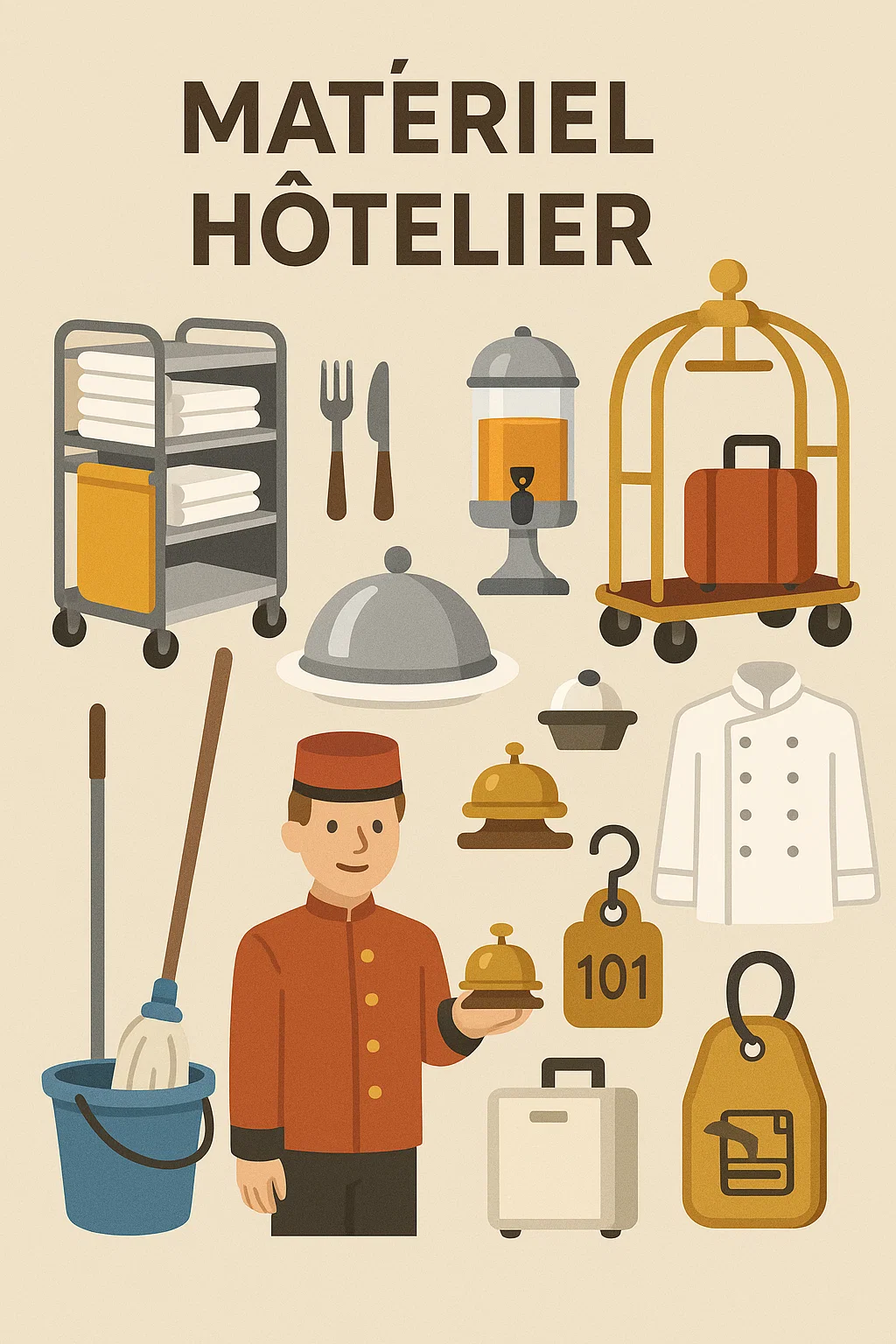 Technologie et matériel hôtelier : équipements de réception, restauration et entretien dans l’hôtellerie