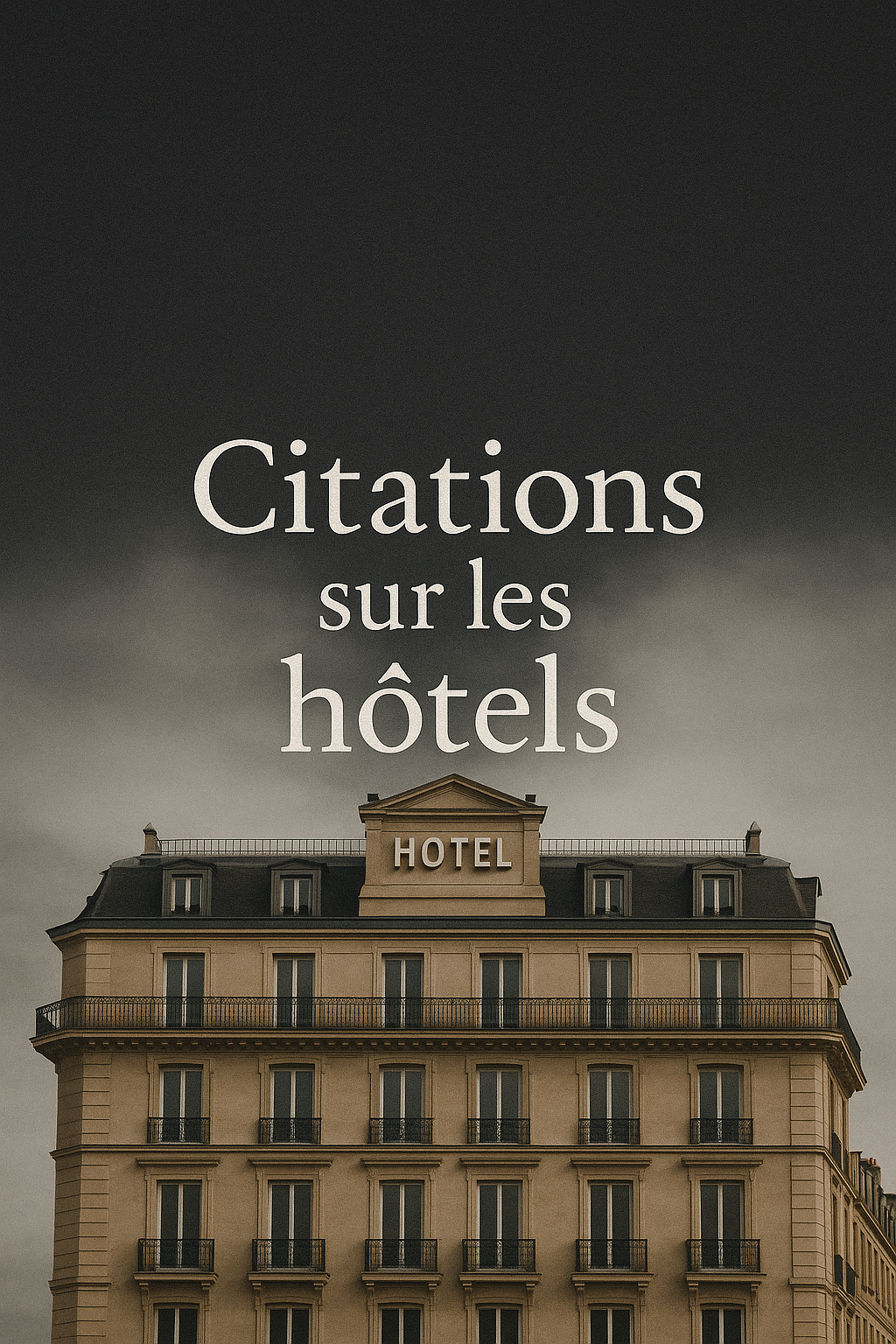 Illustration sur le thème des citations sur les hôtels