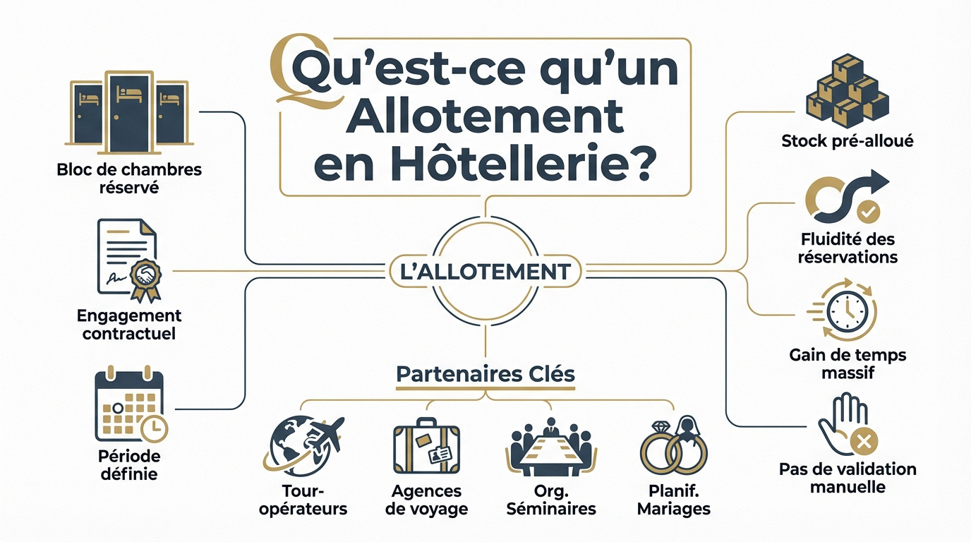 Schéma explicatif de l'allotement hôtelier pour les professionnels
